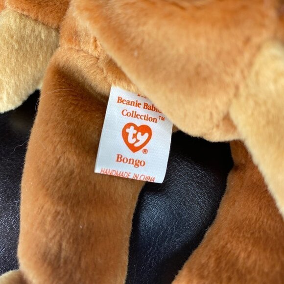 TY Beanie Babies Bongo the Monkey Beanie Baby Tan Tail 4067 - Picture 6 of 7